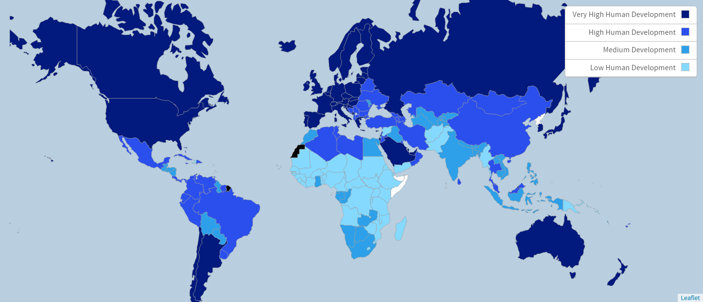 (HDI) in 2015 in world and Portugal - Observatório das Desigualdades